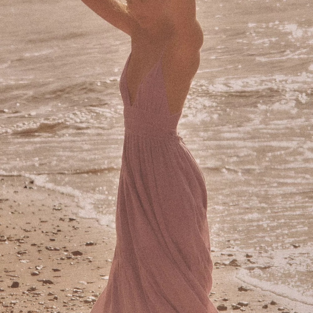 (NWT) Zara - pink cotton gauze maxi dress - Picture 5 of 8